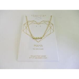 NWT Unwritten 14K Gold Plated 16" plus 2" Adjustable Chain with Mama Charm